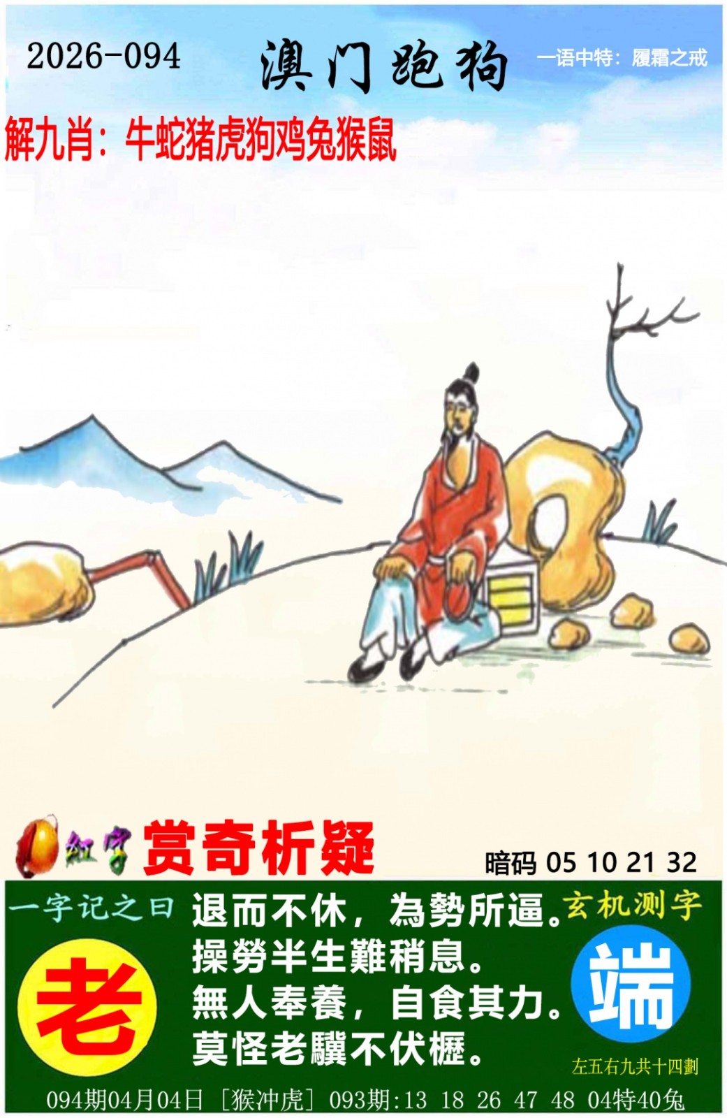 二肖输尽094期：澳门跑狗图