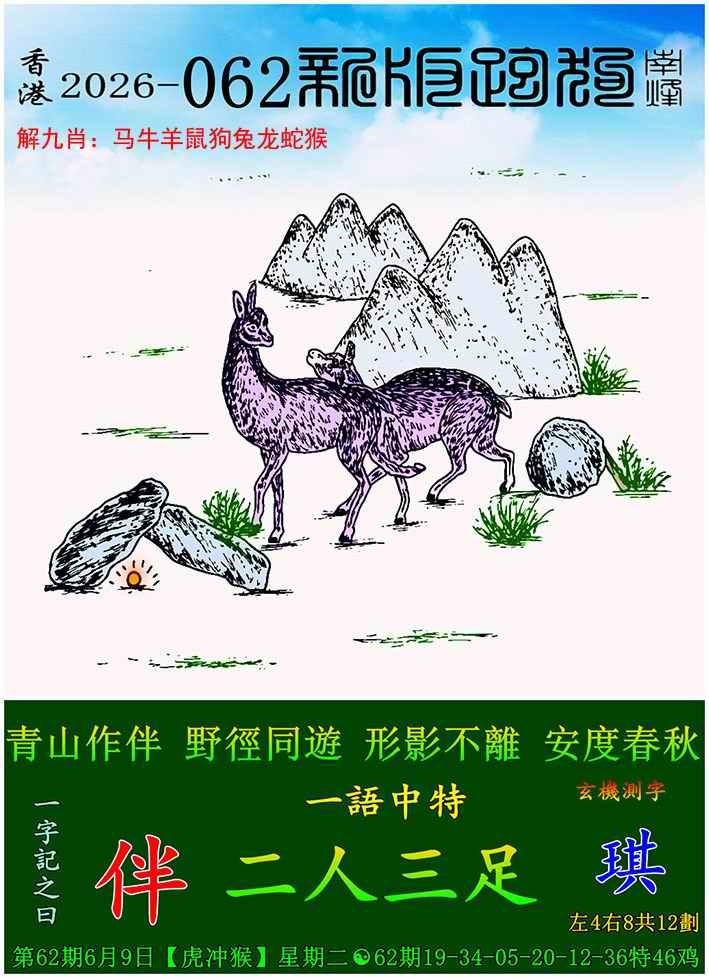 跑狗图：062期新版跑狗图