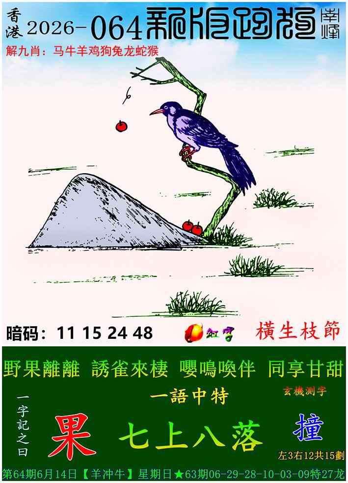 香港六合彩-狗狗系列：064期新版跑狗图