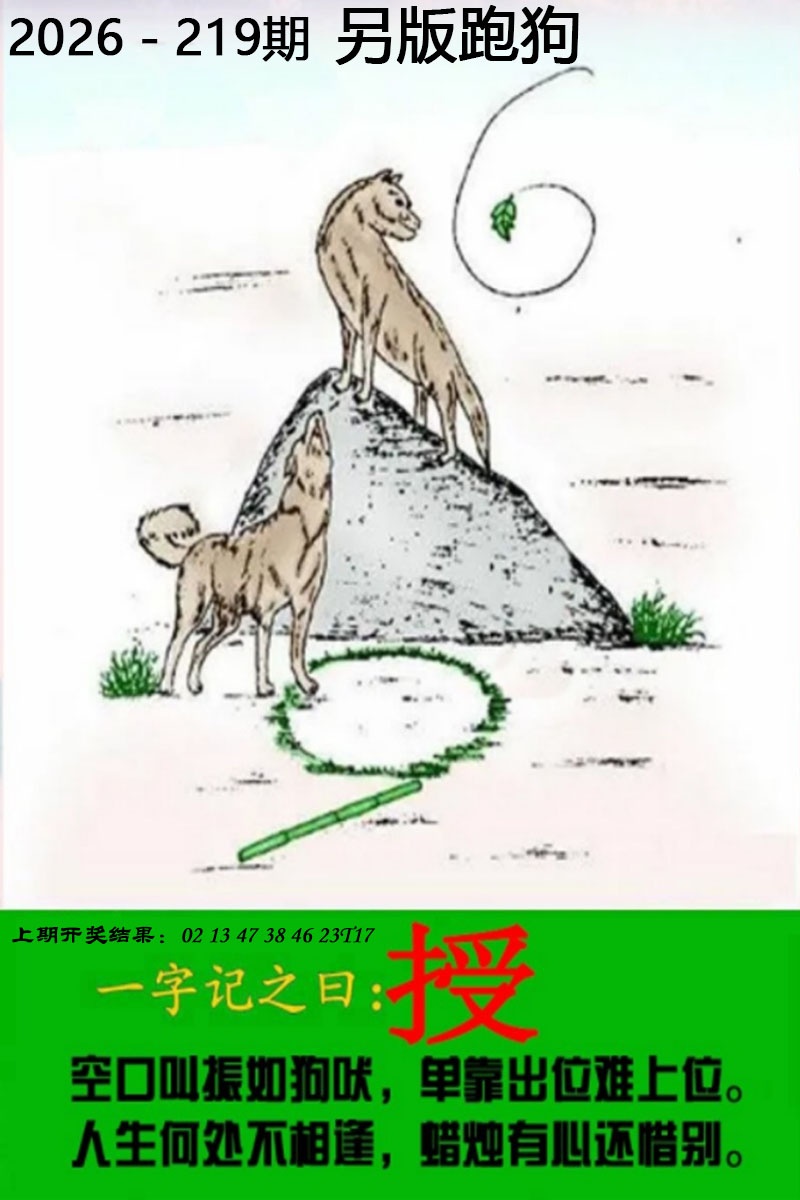 天机阁精英论坛219期：另版跑狗图